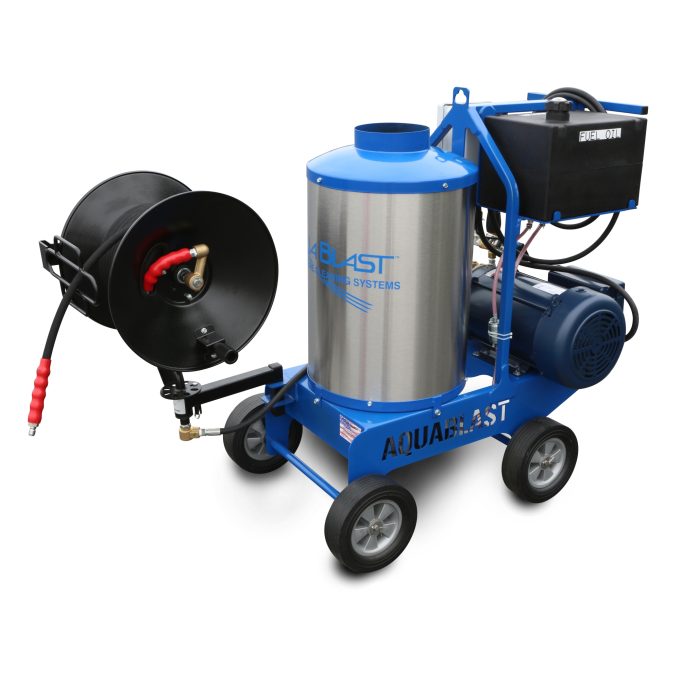 Mobile Electric Driven Diesel Burner Solid Tires With Hose Reel