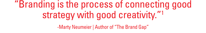 Branding is the process of connecting good strategy with good creativity.1