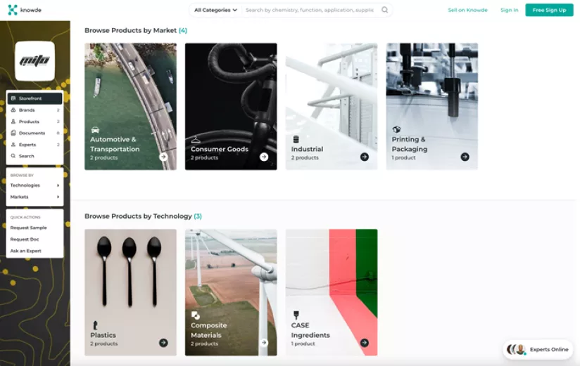 Knowde Storefront