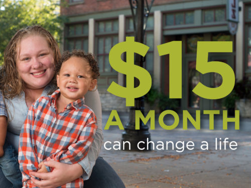 Monthly Giving website ad space