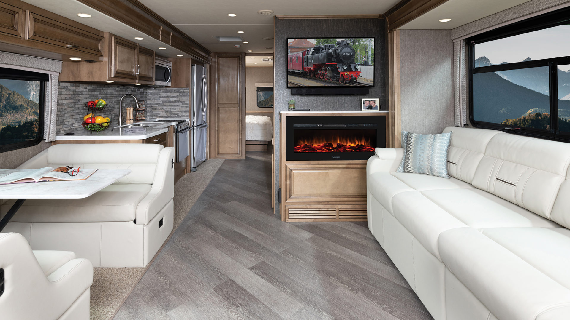 Vacationer35P Waterfront Decor with Nutmeg Cabinetry