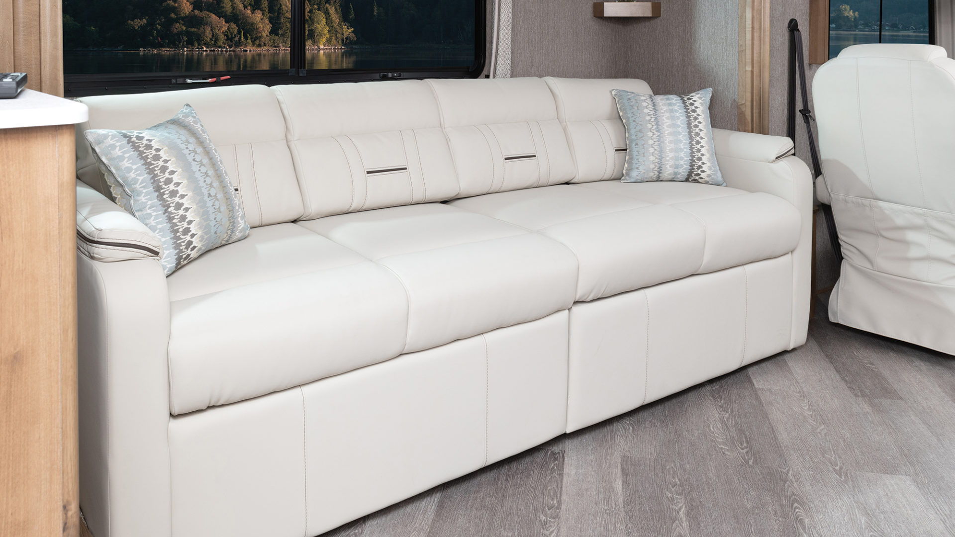 Vacationer35P Waterfront Decor with Nutmeg Cabinetry