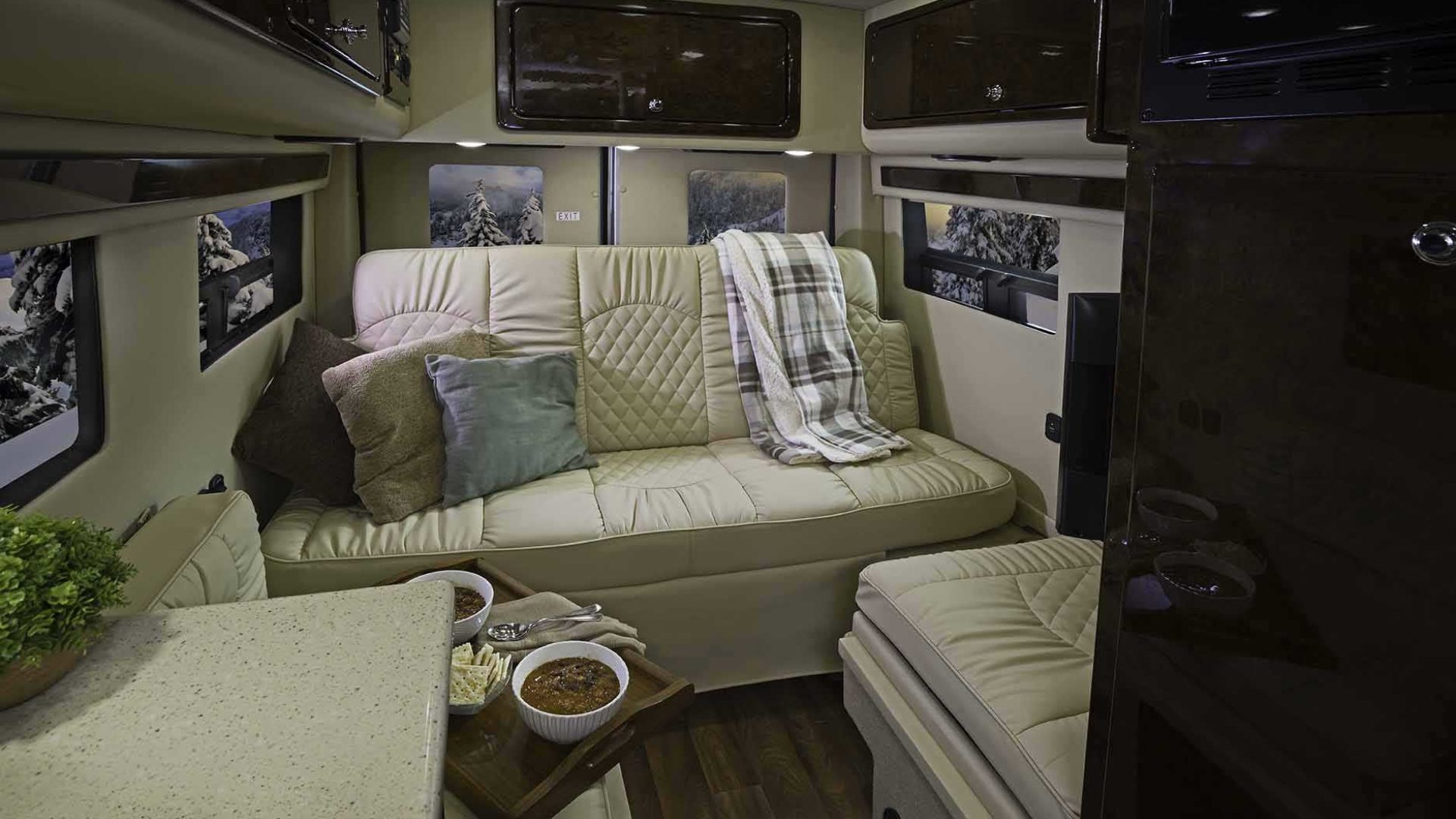 Spacious and comfortable lounge.
