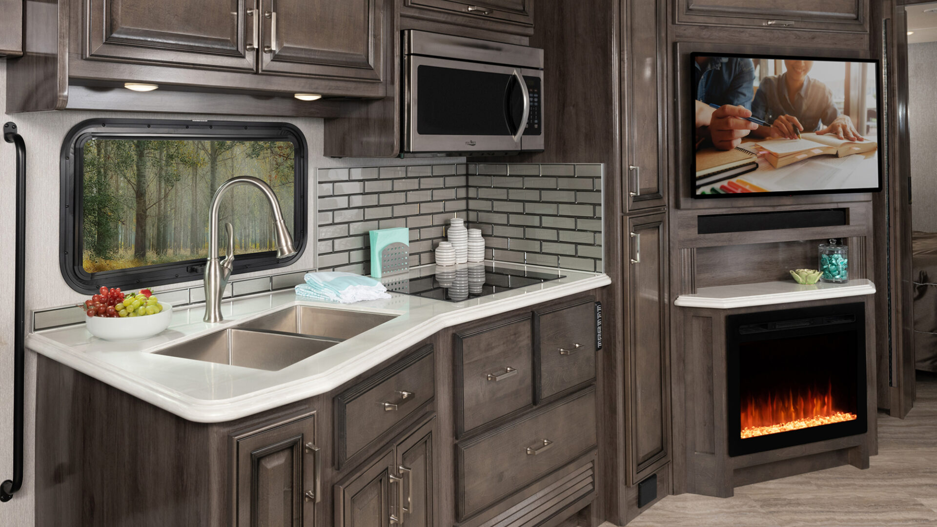 Pace Arrow 36U Alloy Decor with Greystone Cabinetry