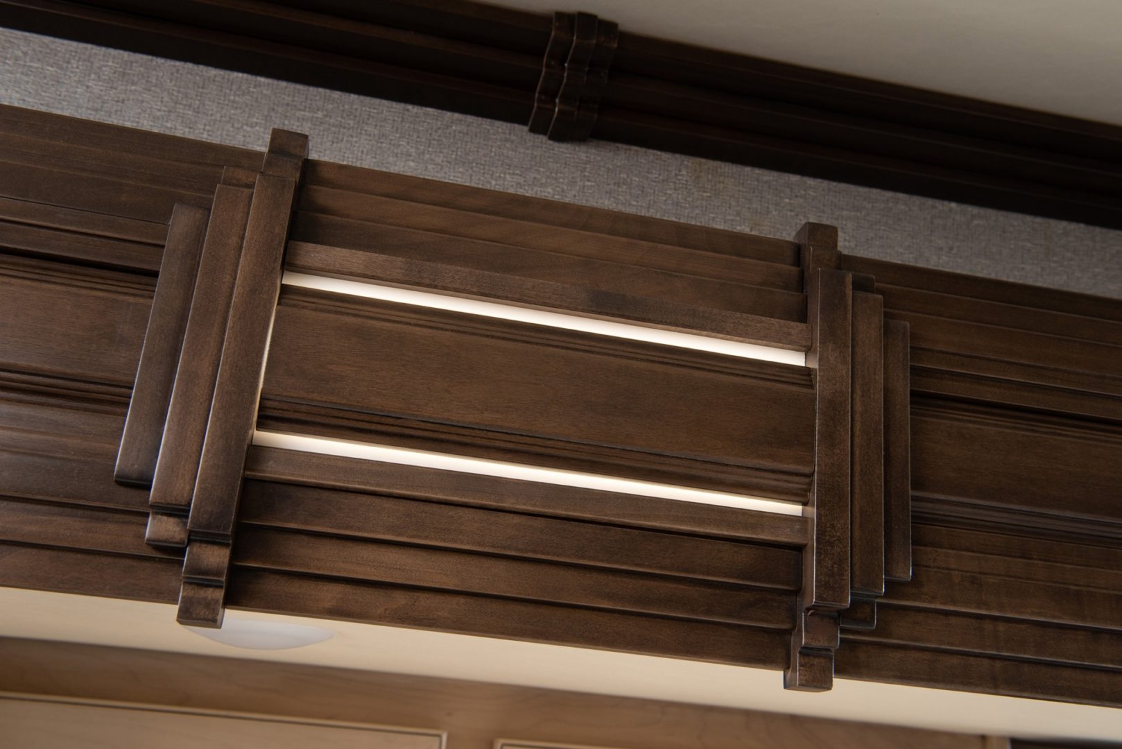 Cognac solid wood trim