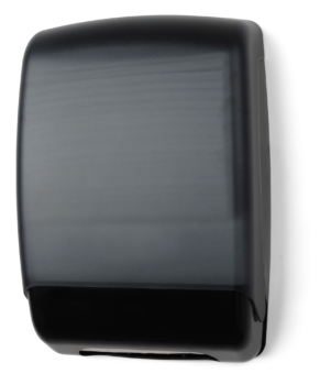 D TD0179 02 Black Translucent on Black Body Multifold Towel Dispenser
