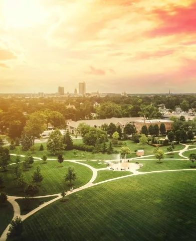 Lutheran park aerial Ben Swygart